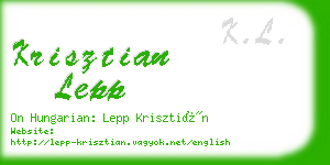 krisztian lepp business card